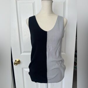 Parkhurst Black and Gray Knit Top